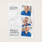 Modern Memorial Beerdigung Karte 3 Foto (Vorderseite)