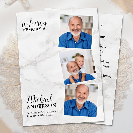 Modern Memorial Beerdigung Karte 3 Foto
