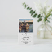 Modern Memorial Beerdigung Service Card Visitenkarte (Stehend Vorderseite)