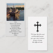 Modern Memorial Beerdigung Service Card Visitenkarte (Vorne/Hinten)