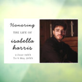 Modern Memorial Celebration of Life Design Fensteraufkleber (Blatt 3)