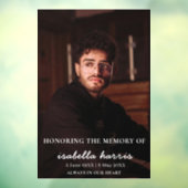 Modern Memorial Celebration of Life Design Fensteraufkleber (Blatt 3)