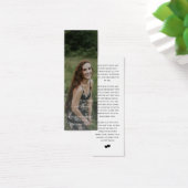 Modern Memorial Foto Funeral Poem Bookmark (Schreibtisch)