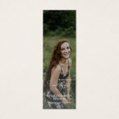 Modern Memorial Foto Funeral Poem Bookmark (Vorderseite)