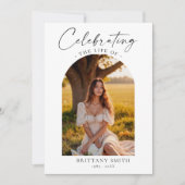 Modern Memorial Photo Funeral Sympathy Prayer Card (Vorderseite)