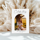 Modern Memorial Photo Funeral Sympathy Prayer Card