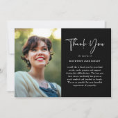 Modern Memorial Photo & Message Sympathy  Dankeskarte (Vorderseite)