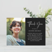 Modern Memorial Photo & Message Sympathy  Dankeskarte (Stehend Vorderseite)