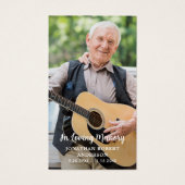 Modern Memorial Simple Foto Beerdigungskarten (Vorderseite)