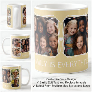 Modern Memory 6 Foto-Collage Vorlage Gelb C62 Kaffeetasse