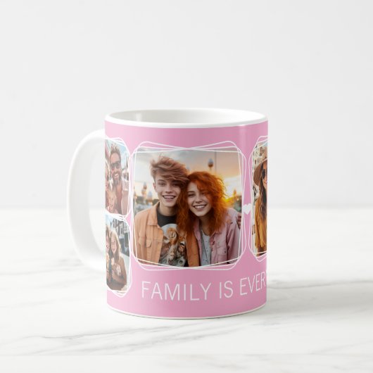 Modern Memory 6 Fotomaterial Template Pink C90 Kaffeetasse (Vorderseite Links)