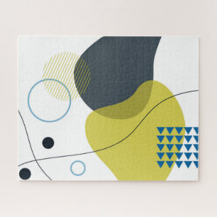 Modern, Memphis, coole, einzigartige, trendy Puzzle