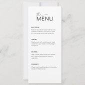 Modern Menu Card and Thank you Message Einladung (Rückseite)