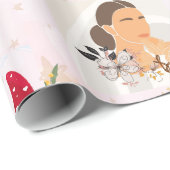 Modern Meowa Weihnachts Custom Foto Wrapping Paper Geschenkpapier (Rolleneckpunkt)