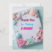 Modern Mermaid Birthday Stickers - Danke für Maki (Vorderseite)