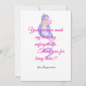 Modern Mermaid Birthday Stickers - Danke für Maki (Rückseite)