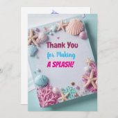 Modern Mermaid Birthday Stickers - Danke für Maki (Vorne/Hinten)
