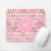 Modern Mermaid| Glam Pink mit Monogramm Mousepad (Mit Mouse)