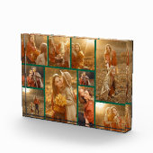 Modern Merriest Christmas Green 10 Multi Collage Fotoblock (Rechts)