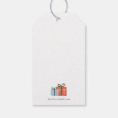 Modern Merry & Bright Christmas Geschenkanhänger (Rückseite)