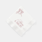 Modern Merry & Bright Christmas Holiday Party Serviette (Ecke)
