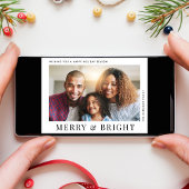 Modern Merry Bright Foto Weihnachten