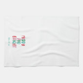 Modern Merry & Bright Retro farbenfrohe Weihnachte Geschirrtuch (Horizontal)