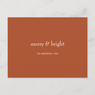 Modern Merry & Bright Terracotta Weihnachten
