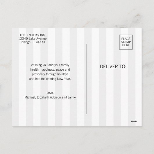 Modern Merry & Bright Terracotta Weihnachten Foto (Rückseite)