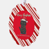 modern merry cat christmas tree kitten CatMAS patt Ornament Karte (Links)