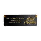 Modern Merry Christmas Address Label (Vorne)