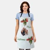 Modern merry Christmas family photo apron  Schürze (Getragen)