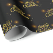 Modern Merry Christmas Geschenkpapier (Rolleneckpunkt)