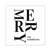 Modern MERRY Christmas Gummistempel (Prägung)