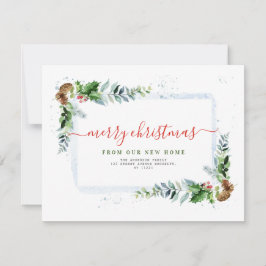 Modern Merry christmas moving announcement Feiertagskarte