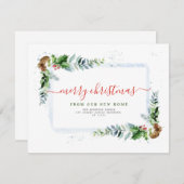 Modern Merry christmas moving announcement Feiertagskarte (Vorne/Hinten)