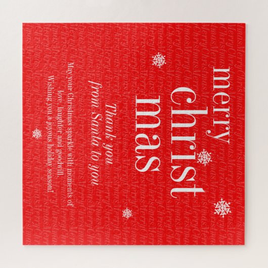 Modern Merry Christmas party day game Puzzle (Horizontal)