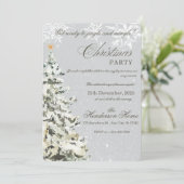 Modern Merry Christmas Party Einladung (Stehend Vorderseite)