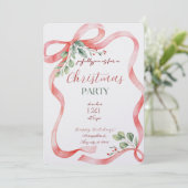 Modern Merry Christmas Party Einladung (Stehend Vorderseite)