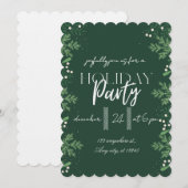 Modern Merry Christmas Party  Einladung (Vorne/Hinten)