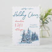 Modern Merry Christmas Party  Einladung (Stehend Vorderseite)