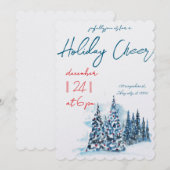 Modern Merry Christmas Party  Einladung (Vorne/Hinten)