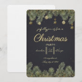 Modern Merry Christmas Party Einladung (Vorne/Hinten)