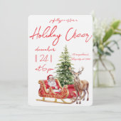 Modern Merry Christmas Party Einladung (Stehend Vorderseite)