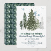 Modern Merry Christmas Party Invitation Einladung (Vorne/Hinten)