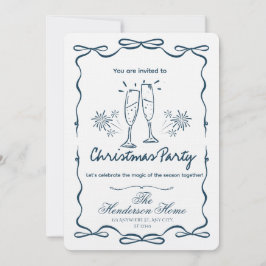 Modern Merry Christmas Party Invitation Einladung