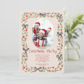 Modern Merry Christmas Party Invitation Einladung (Stehend Vorderseite)