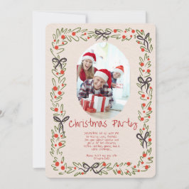 Modern Merry Christmas Party Invitation Einladung