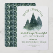 Modern Merry Christmas Party Invitation Einladung (Vorne/Hinten)