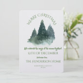 Modern Merry Christmas Party Invitation Einladung (Stehend Vorderseite)